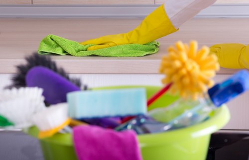 Cleaner preparing a Brisbane home for new occupants